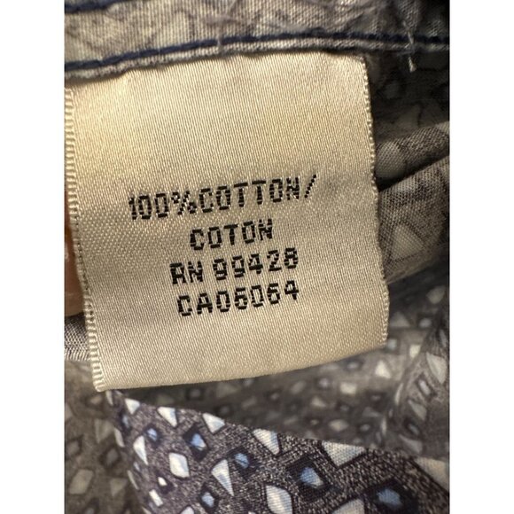 Bugatchi Geometric Long Sleeve Collared Shirt size Large - Picture 4 of 5